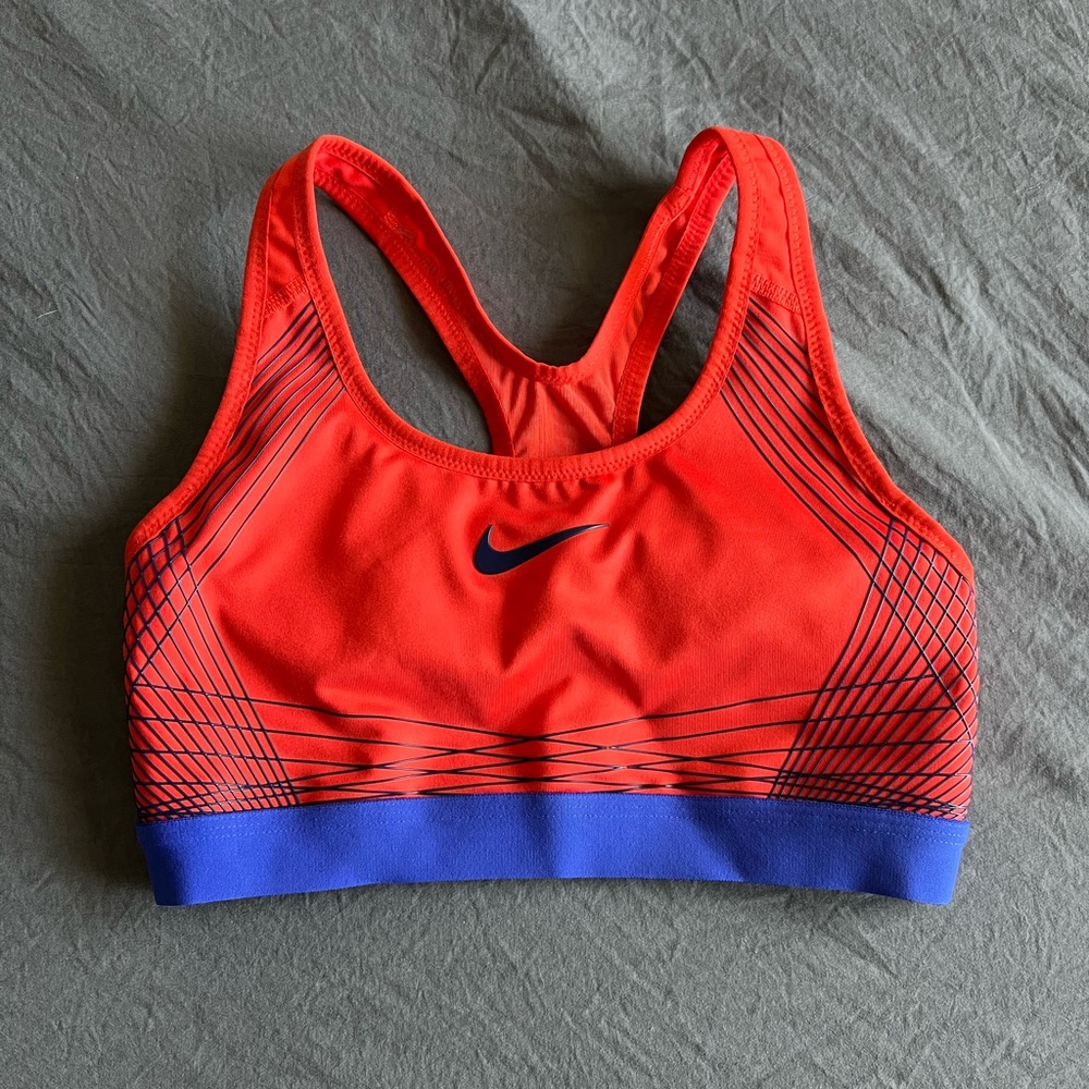 Nike Red and Blue Racerback Sports Bra